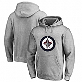 Winnipeg Jets Gray All Stitched Pullover Hoodie,baseball caps,new era cap wholesale,wholesale hats